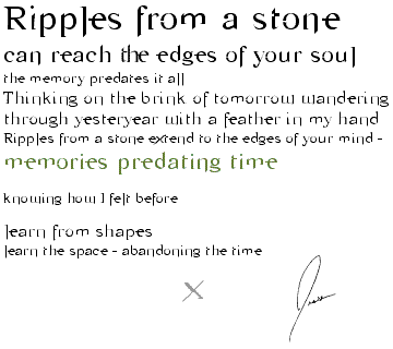 Ripples from a stone...