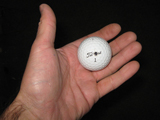 Drilled Hole in Golf Ball